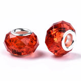 100pcs Resin European Beads Crystal Large Hole 14mm