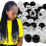 100pcs Transparent Resin Hair Beads 6mm Hair Accessories
