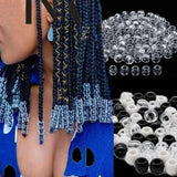 100pcs Transparent Resin Hair Beads 6mm Hair Accessories