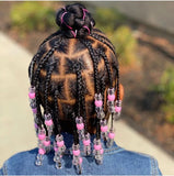 100pcs Transparent Resin Hair Beads 6mm Hair Accessories