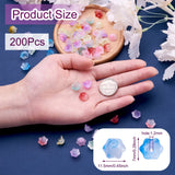 100pcs Transparent Glass Beads Flower Bead Caps DIY Jewelry Making