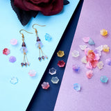 100pcs Transparent Glass Beads Flower Bead Caps DIY Jewelry Making