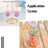 100pcs Transparent Glass Beads Flower Bead Caps DIY Jewelry Making
