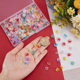 100pcs Two Tone Glass Flower Beads for Jewelry Making