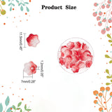 100pcs Two Tone Glass Flower Beads for Jewelry Making