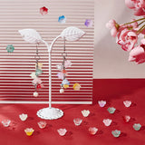100pcs Two Tone Glass Flower Beads for Jewelry Making