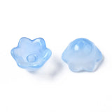 100pcs Two Tone Glass Flower Beads for Jewelry Making