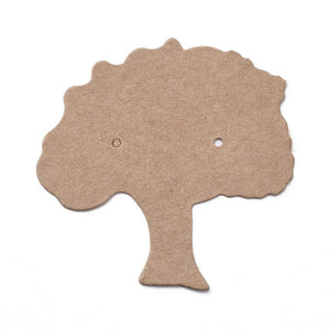 100pcs Tree Earring Display Cards 55x57 mm