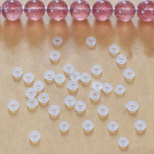 100pcs Silicone Rubber Stoppers Ring Bracelet DIY Jewelry Making
