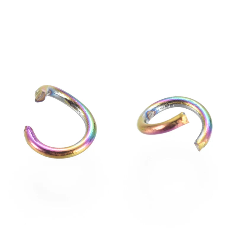 100pcs Stainless Steel Jump Rings - Multi-Color - 3.5mm 5mm Dia