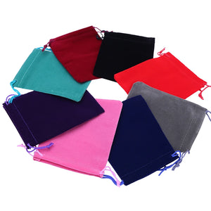 100pcs Velvet Jewelry Gift Bag Drawstring Pouch Wedding Candy Goodie Bags