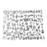 100pcs Antique Silver Mixed Animal Pendant Charms DIY Jewelry Making