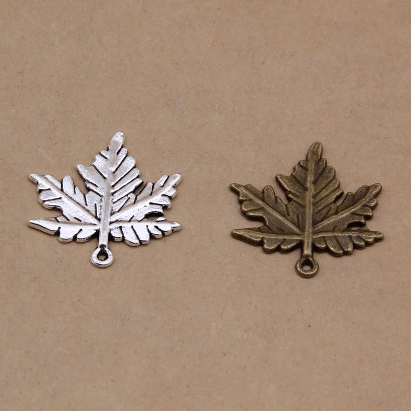 100pcs Maple Leaf Charms for DIY Jewelry Making