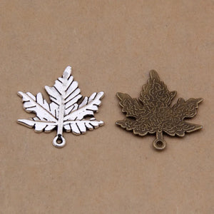 100pcs Maple Leaf Charms for DIY Jewelry Making