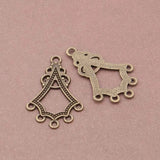 100pcs Vintage Multi-ring Pendant Earring Charms DIY Jewelry Accessories