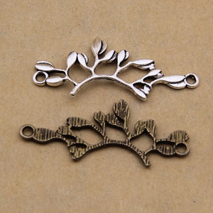 100pcs Vintage Twig Pendant Alloy Charms for DIY Jewelry Accessories