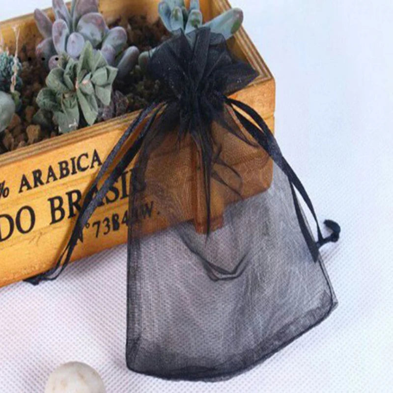 100pcs Organza Bags Wedding Christmas Gift Pouches