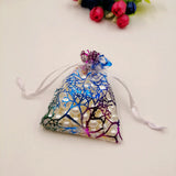 100pcs Coral Organza Bag Drawstring Pouch Jewelry Gift Box Wed Christmas Bags