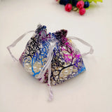 100pcs Coral Organza Bag Drawstring Pouch Jewelry Gift Box Wed Christmas Bags
