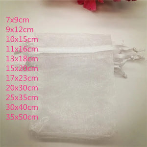 100pcs Organza Jewellery Bag Pouches 7x9/13X18cm Jewelry Packaging Display