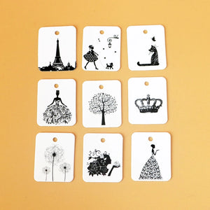 100pcs Paper Cards Gift Box Tag DIY Favor Jewelry Cloth Tags