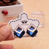 100pcs Velvet Ear Studs Holder Hang Cards Crown Shape