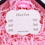 100pcs Lace Shape Bow Jewelry Accessory Cards Hairpin Packing Holder Set