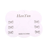 100pcs Lace Shape Bow Jewelry Accessory Cards Hairpin Packing Holder Set