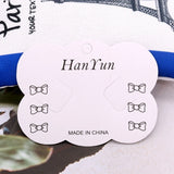 100pcs Lace Shape Bow Jewelry Accessory Cards Hairpin Packing Holder Set