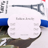 100pcs Lace Shape Bow Jewelry Accessory Cards Hairpin Packing Holder Set