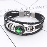 100pcs Mixed 18mm Glass Snap Button Jewelry for Leather Snap Bracelet