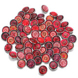 100pcs Mixed 18mm Glass Snap Button Jewelry for Leather Snap Bracelet
