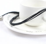 100pcs Leather Wax Rope Cord Necklace Chain DIY String Strap Rope Lobster Clasp
