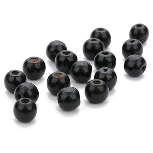 100pcs Wood Round Ball Beads 12mm Wooden Spacer Charm Bead 3mm Hole DIY Jewelry