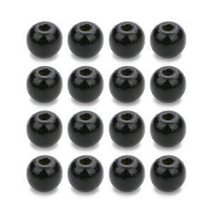 100pcs Wood Round Ball Beads 12mm Wooden Spacer Charm Bead 3mm Hole DIY Jewelry