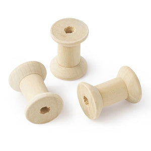 100pcs Wooden Empty Spools for Wire Thread Bobbins Coils Bobbin Tool DIY