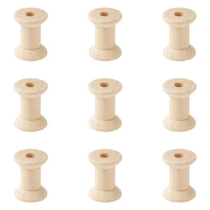 100pcs Wooden Empty Spools for Wire Thread Bobbins Coils Bobbin Tool DIY