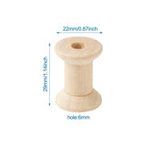 100pcs Wooden Empty Spools for Wire Thread Bobbins Coils Bobbin Tool DIY