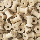 100pcs Wooden Empty Spools for Wire Thread Bobbins Coils Bobbin Tool DIY