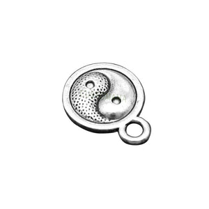 100pcs Yin Yang Charms, Tibetan Silver Tai Chi Charm Pendant 13x10mm