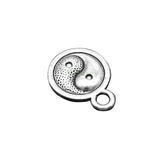 100pcs Yin Yang Charms, Tibetan Silver Tai Chi Charm Pendant 13x10mm
