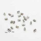 100pcs Zinc Alloy Earring Back Stopper Ear Post Plug Stud Findings