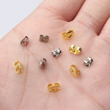 100pcs Zinc Alloy Earring Back Stopper Ear Post Plug Stud Findings