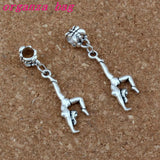 100pcs Gymnastics Gymnast Dangles Beads for Charm Bracelet