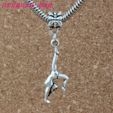 100pcs Gymnastics Gymnast Dangles Beads for Charm Bracelet