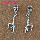 100pcs Gymnastics Gymnast Dangles Beads for Charm Bracelet