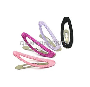 100pcs Ribbon Wrapped Oval Sanp Clip-Baby Girl Hair Sanp Clip