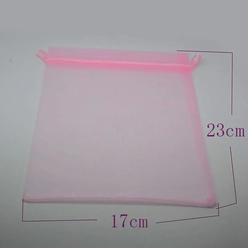 100pcs Colorful Candy Organza Bags Wedding Christmas Pouches