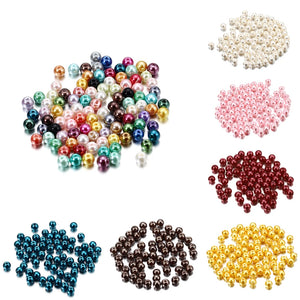 100pcs 4-10mm Mixcolour Round Glass Bead Seed Beads for DIY Jewelry Making