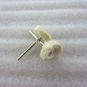 100pcs/bag Mounted Cloth Wheel Brush With Handle Abrasive Pointed Cloth Wheel